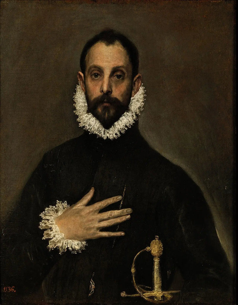 O Cavalheiro com a mão no peito - El Greco
