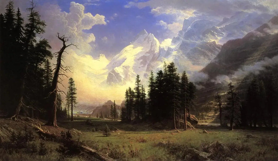 O glaciar de Morteratsch, Alta-Engadina, Vale de Pontresina - Albert Bierstadt