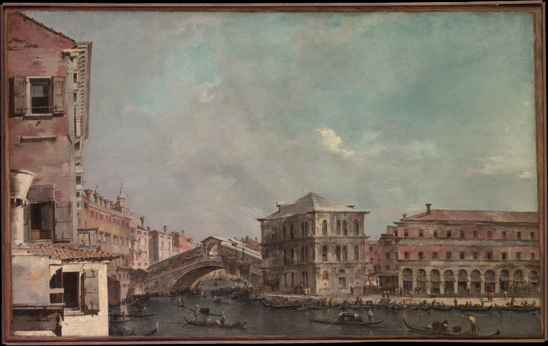O Grande Canal acima do Rialto - Francesco Guardi