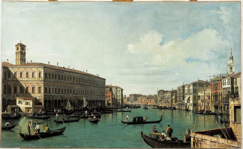 O Grande Canal na Ponte de Rialto - Canaletto