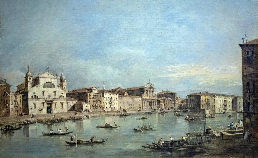O Grande Canal com Santa Lucia e Santa Maria di Nazareth - Francesco Guardi
