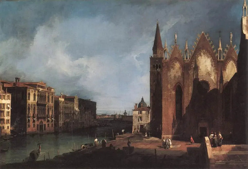 O Grande Canal de Santa Maria della Carità em direção ao Bacia de San Marco - Canaletto