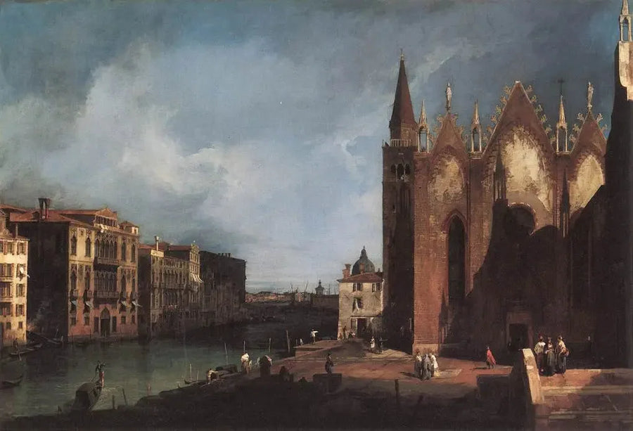 O Grande Canal de Santa Maria della Carità em direção ao Bacia de San Marco - Canaletto