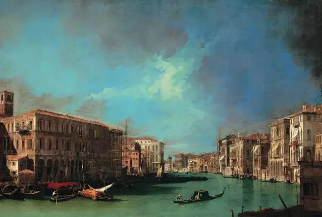 O Grande Canal perto do Rialto, para o Norte - Canaletto