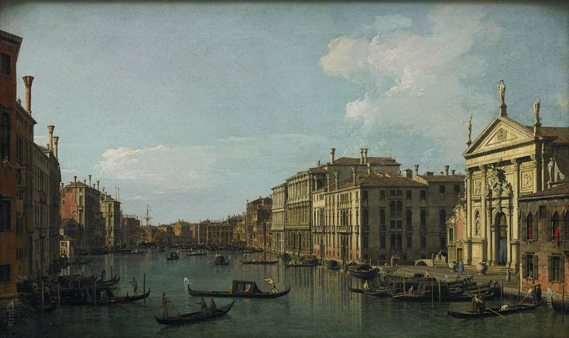 Grande Canal, Veneza, vista para sudeste de San Stae até as Fabbriche Nuove di Rialto - Canaletto