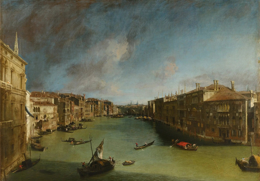 O Grande Canal, em direção ao nordeste, a partir do Palácio Balbi até a Ponte de Rialto - Canaletto
