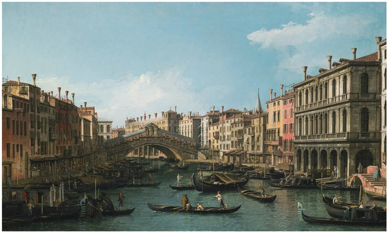 O Grande Canal visto do nordeste, do Palazzo Dolfin-Manin até a ponte de Rialto - Canaletto