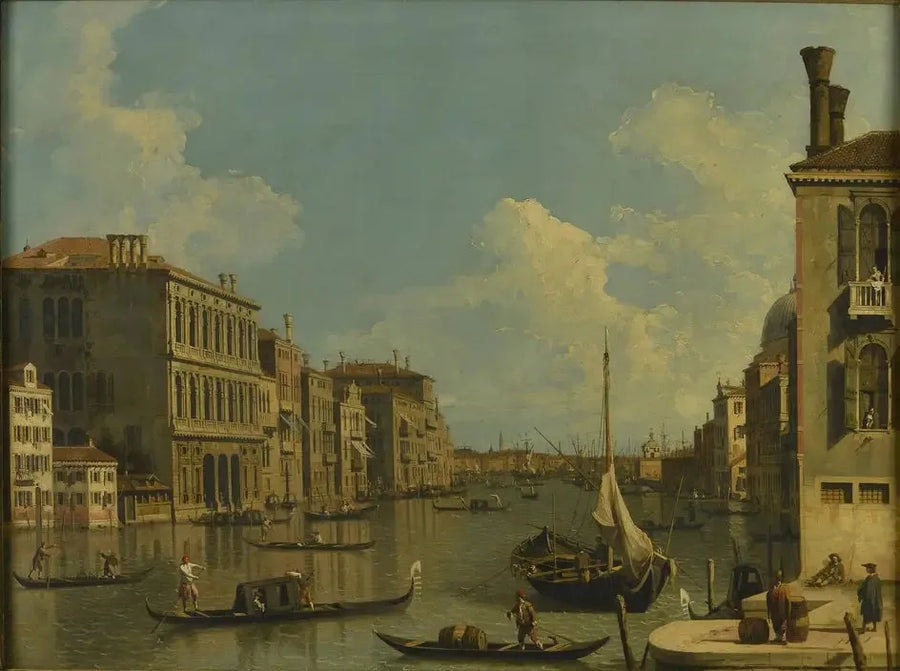 O Grande Canal, visto para o leste a partir de S. Vio - Canaletto