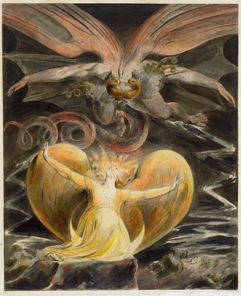 O Grande Dragão Vermelho e a Mulher Vestida de Sol - William Blake