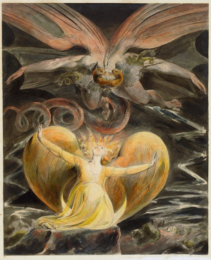 O Grande Dragão Vermelho e a Mulher Vestida de Sol - William Blake