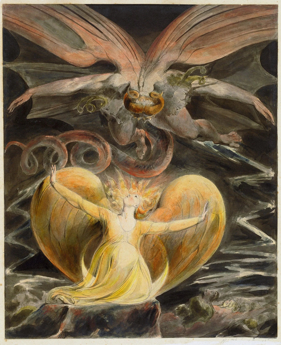 O Grande Dragão Vermelho e a Mulher Vestida de Sol - William Blake
