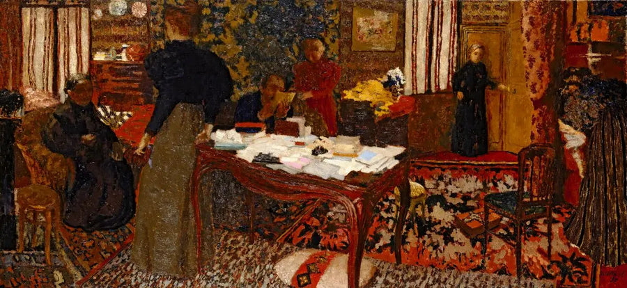 O Grande Interior com seis personagens - Édouard Vuillard