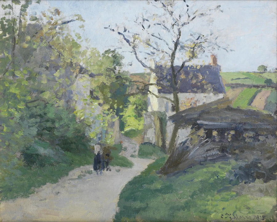 O Grande Nogueira, a casa Rondest, Pontoise - Camille Pissarro