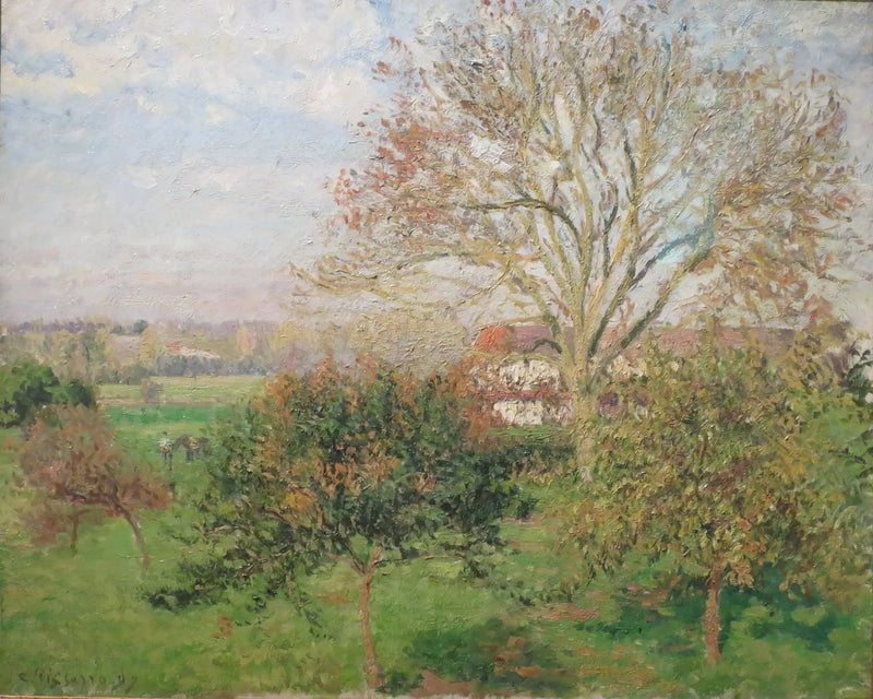O Grande Noz, manhã de outono, Éragny (Manhã de outono em Eragny) - Camille Pissarro