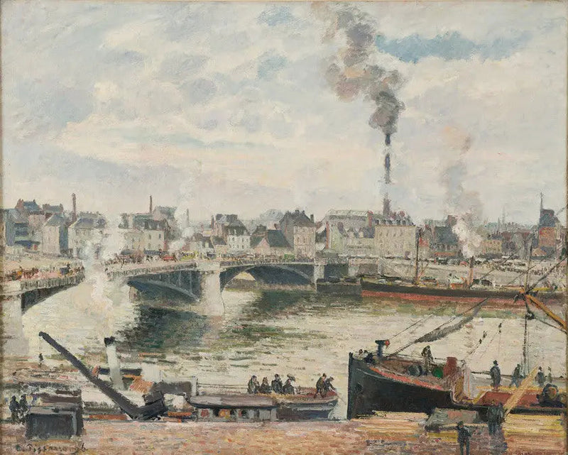 A Grande Ponte, Rouen (A Grande Ponte, Rouen) - Camille Pissarro