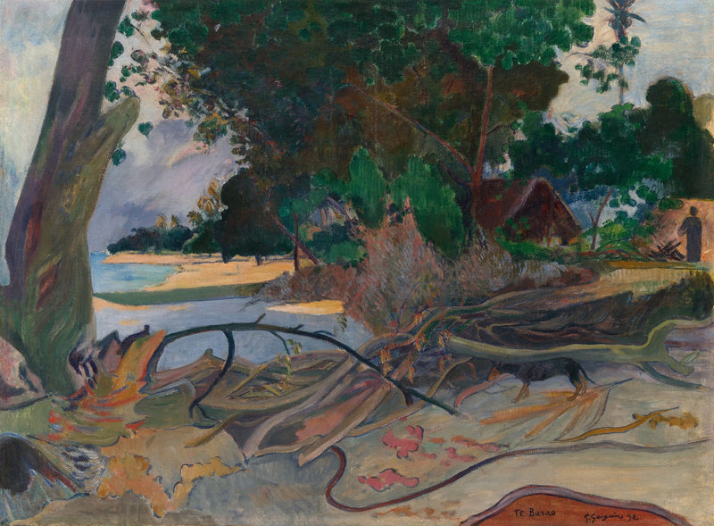 A grande árvore - Paul Gauguin