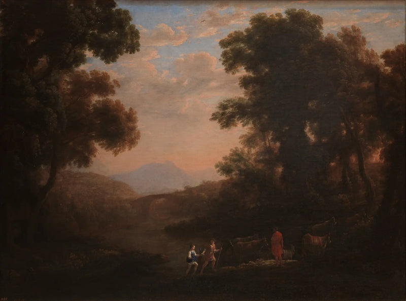 O rio de uma ponte - Claude Lorrain