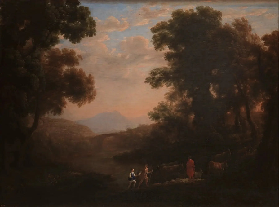 O rio de uma ponte - Claude Lorrain