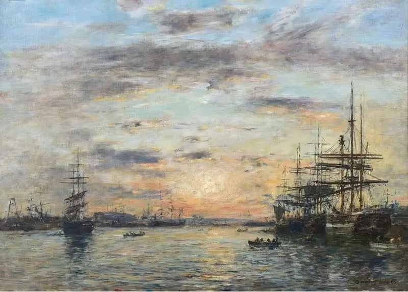 O Havre. A bacia do Eure - Eugène Boudin