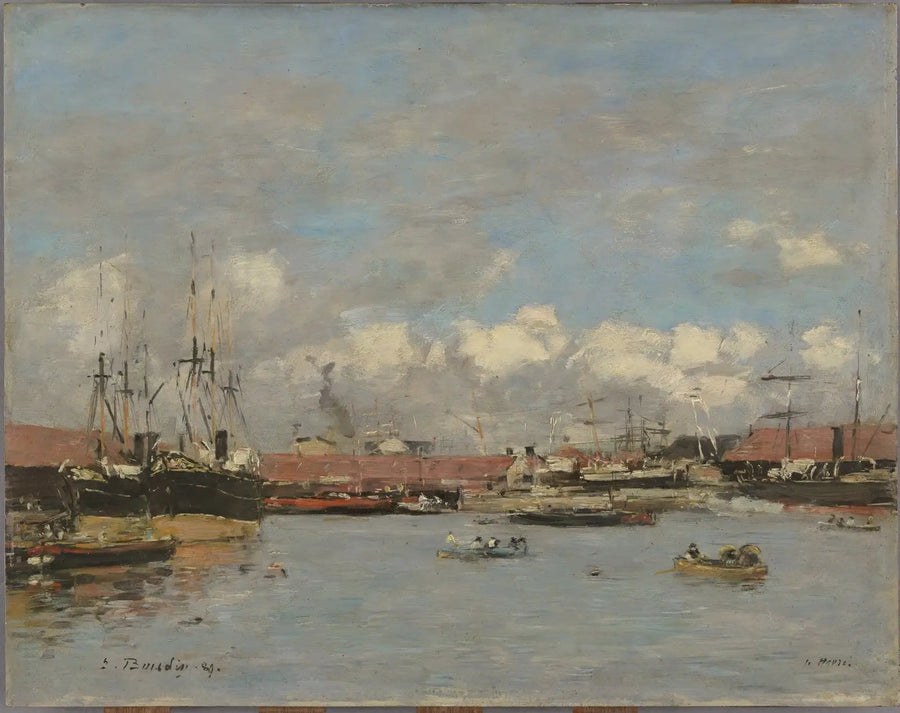O Havre, a bacia da Cidadela - Eugène Boudin