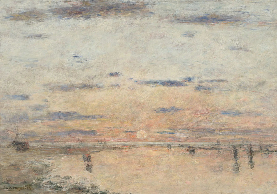 Le Havre: Pôr do sol sobre o mar - Eugène Boudin