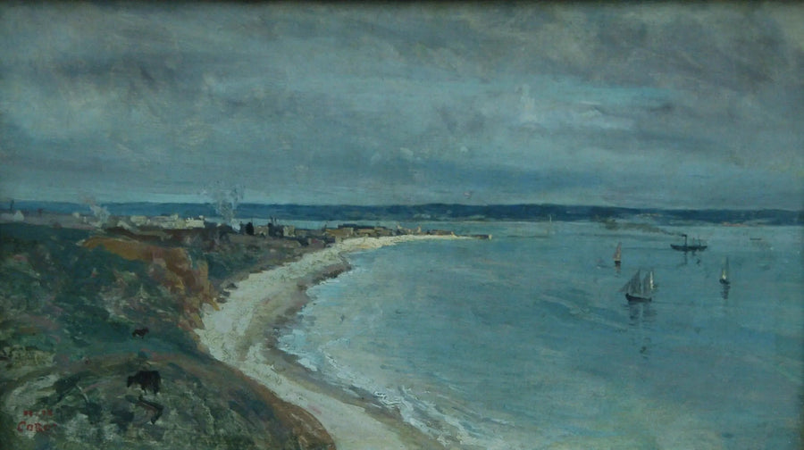 Le Havre. O mar visto do alto dos penhascos - Jean-Baptiste Camille Corot