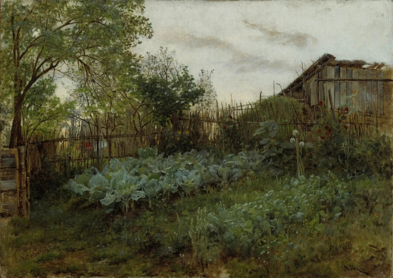 O jardim dos fundos - Adolph von Menzel
