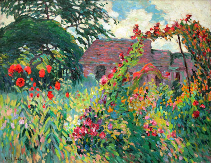 O jardim com papoulas - Robert Antoine Pinchon