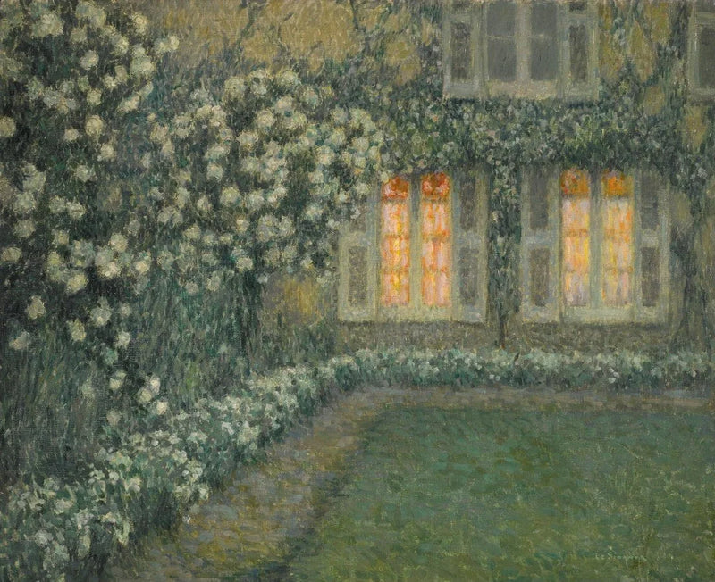 O Jardim Branco ao Crepúsculo - Henri Le Sidaner