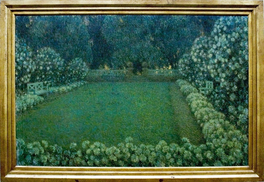 O jardim branco ao crepúsculo - Henri Le Sidaner