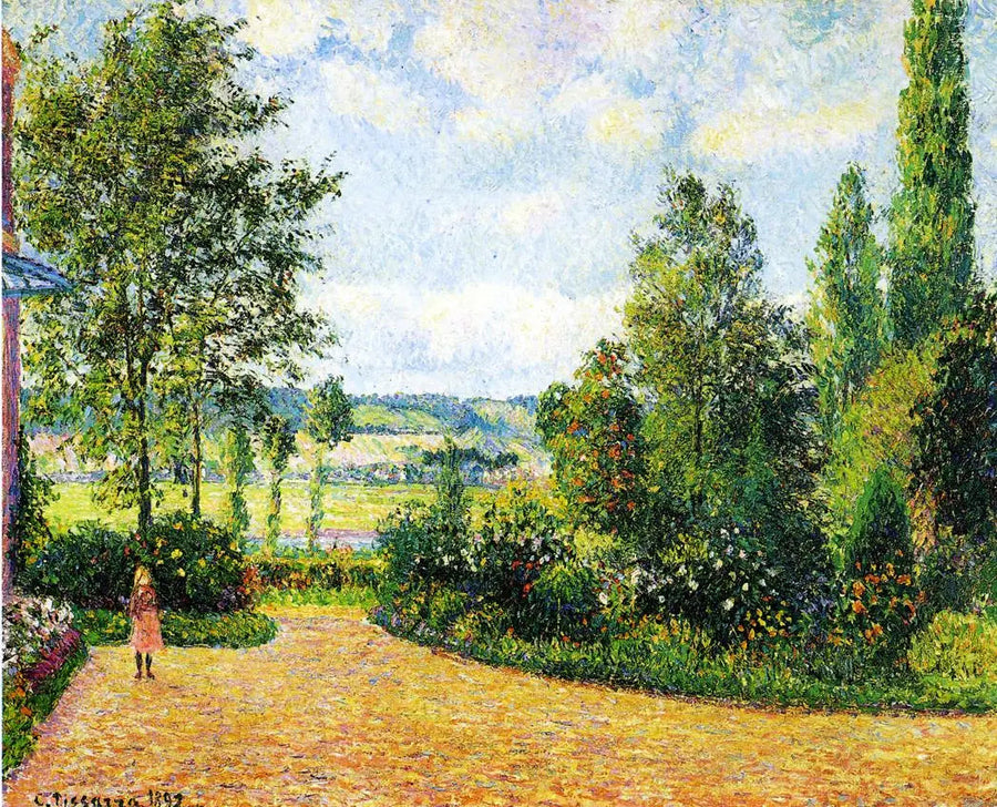 O Jardim de Octave Mirbeau, a Terraço, Les Damps - Camille Pissarro