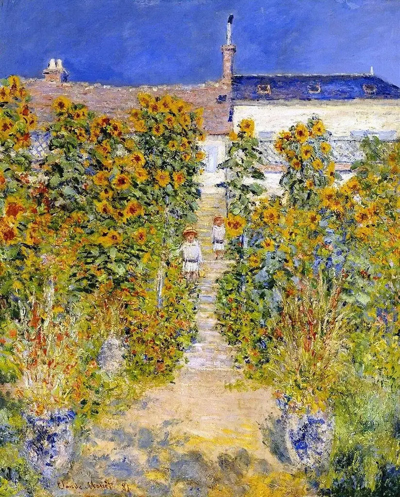 O Jardim do artista em Vétheuil - Claude Monet