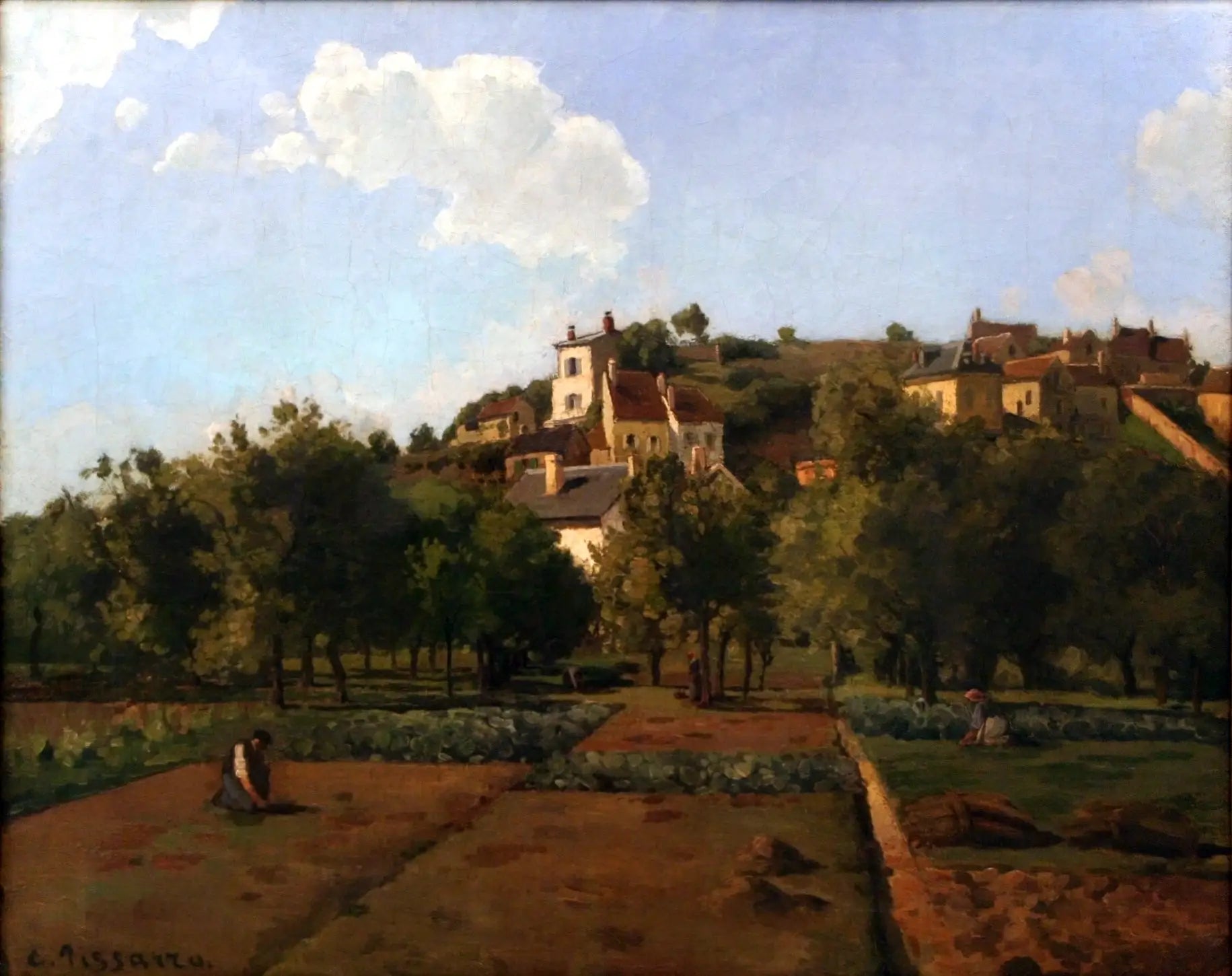 Le jardin de Maubuisson, Pontoise - Camille Pissarro image 1 reproduction de peinture à l’huile