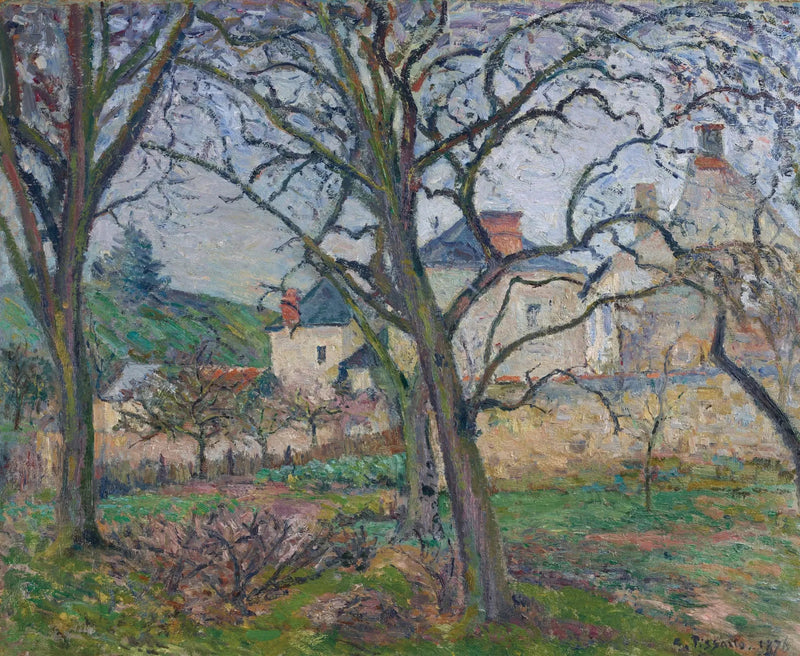 O jardim de Maubuisson, visto em direção à costa Saint-Denis, Pontoise - Camille Pissarro