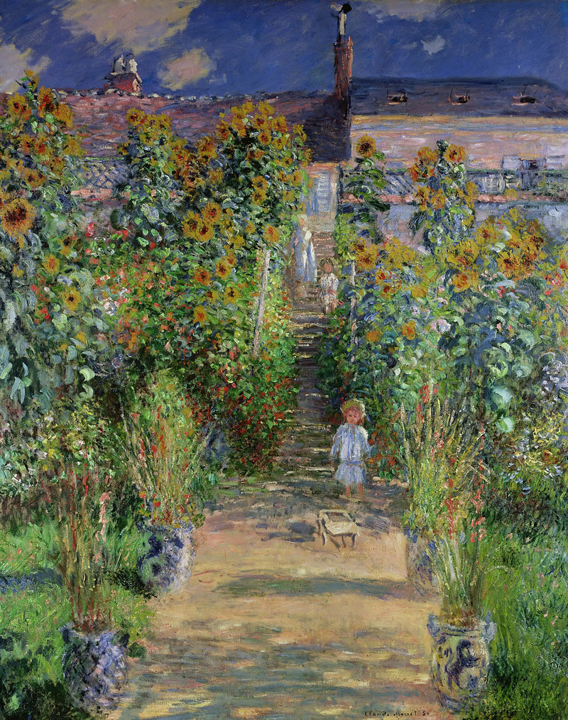 O Jardim de Monet em Vétheuil - Claude Monet