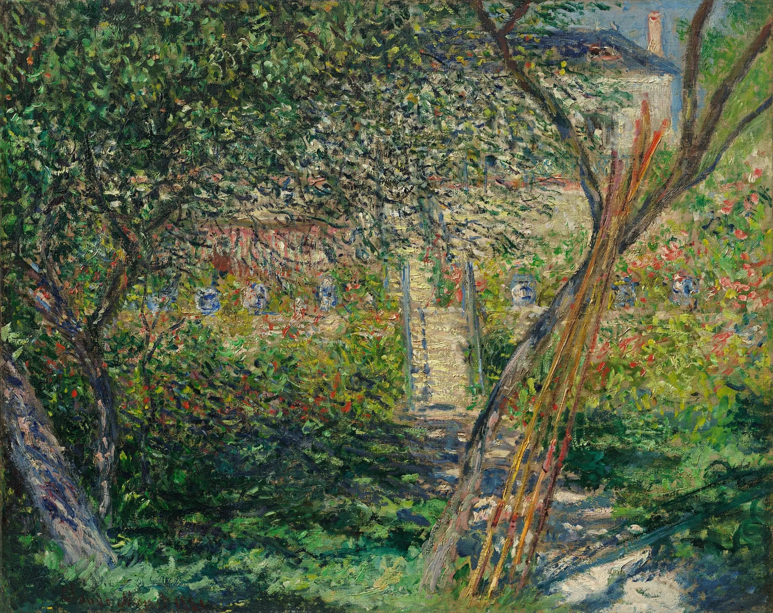 Reproduction du tableau « Le jardin de Vétheuil - Claude Monet » par Alpha Reproduction en peinture à l’huile