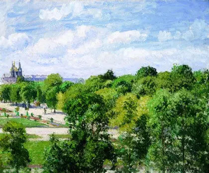 O Jardim das Tulherias, verão - Camille Pissarro