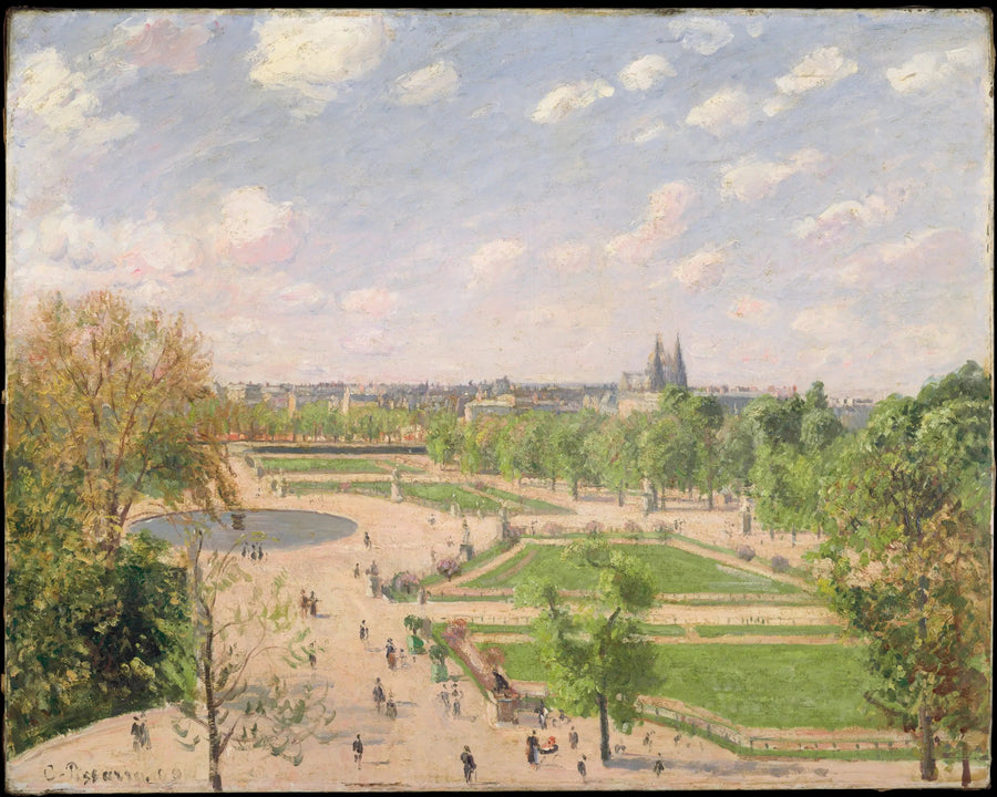 O Jardim das Tulherias numa manhã de primavera - Camille Pissarro
