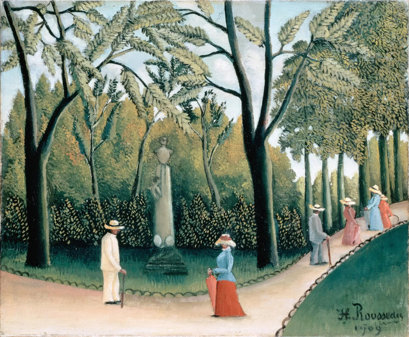 O Jardim de Luxemburgo. Monumento a Chopin - Henri Rousseau