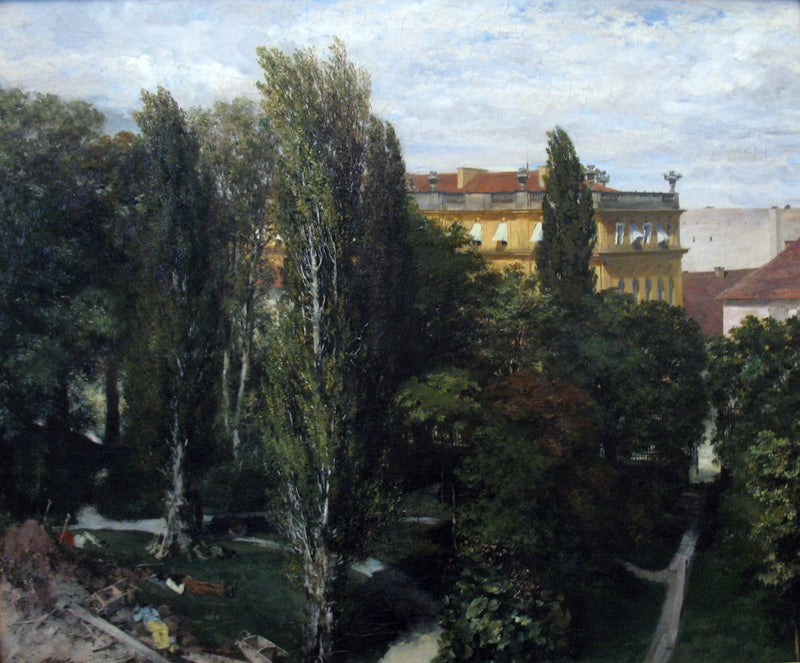 O jardim do palácio do príncipe Albert - Adolph von Menzel