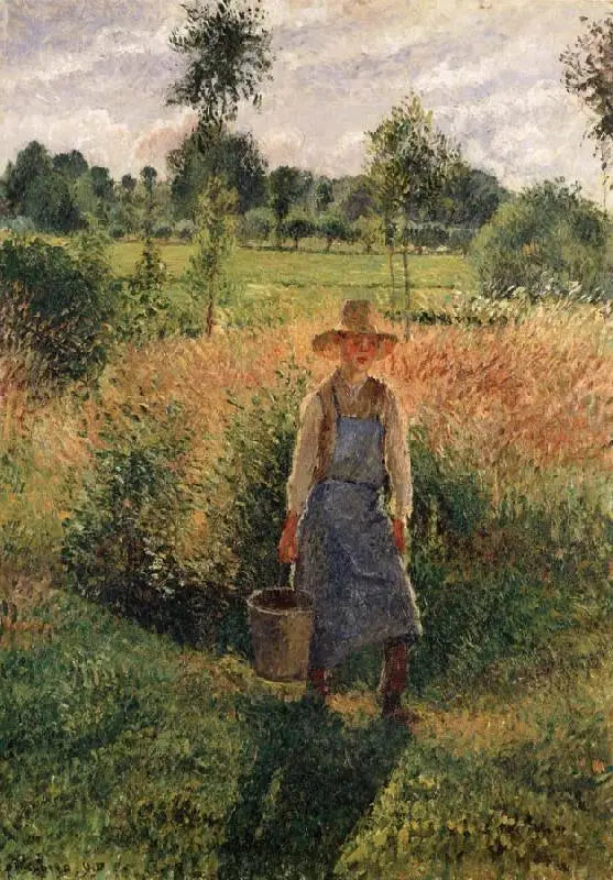 O Jardineiro, Sol da Tarde, Eragny - Camille Pissarro