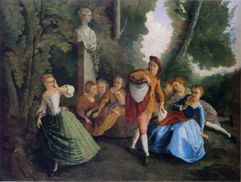 O Jogo de esconde-esconde, segundo Lancret - Paul Cézanne