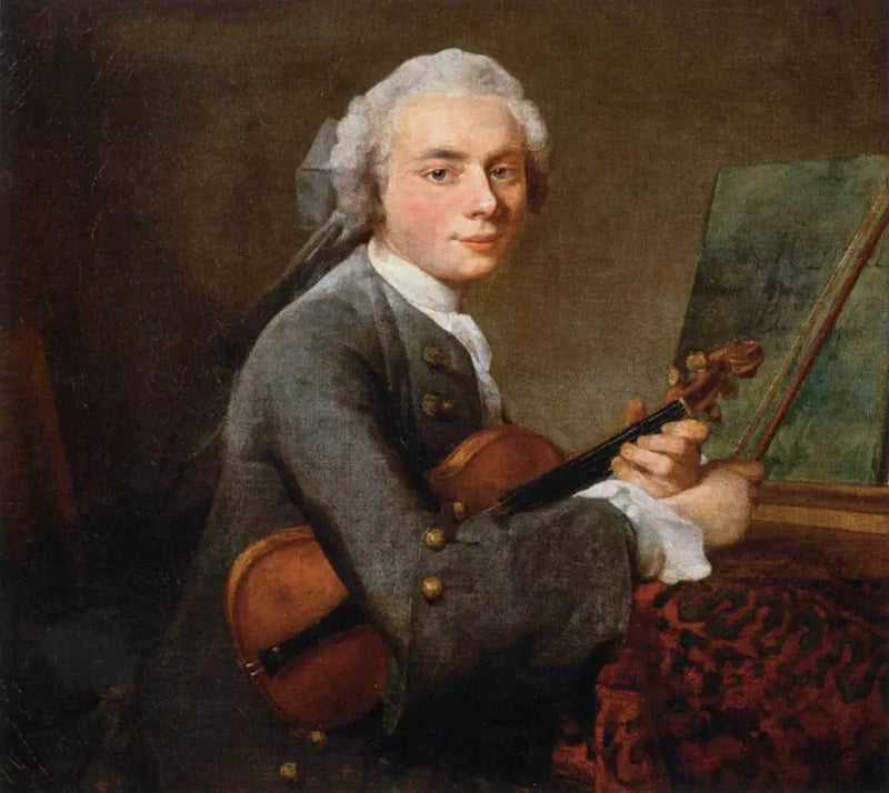O Jovem Homem com Violino - Jean Simeón Chardin
