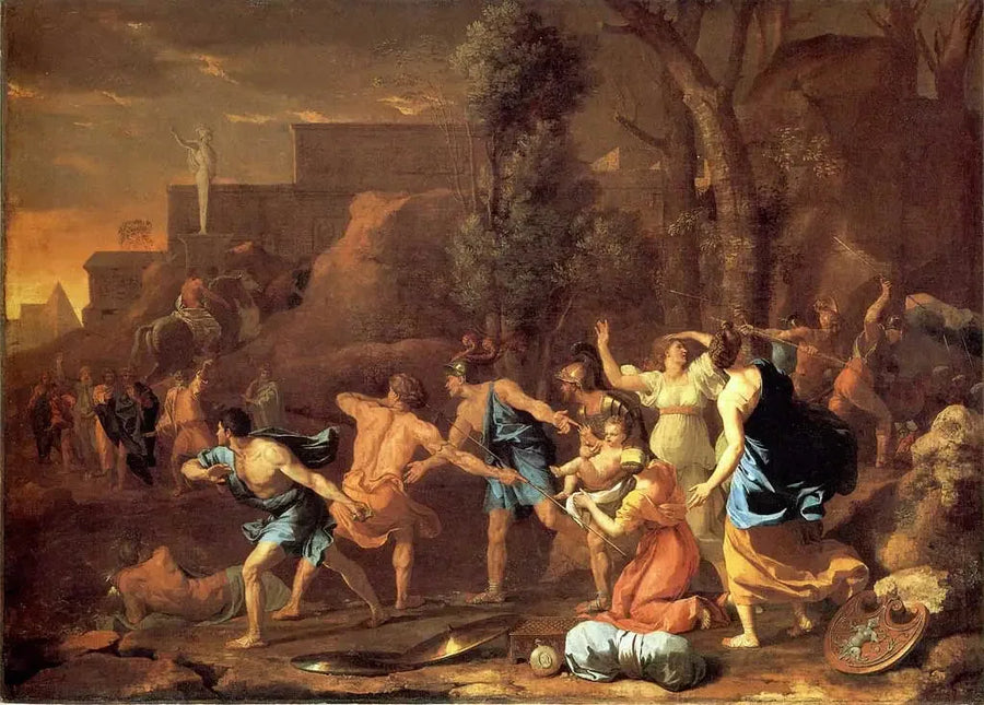 O Jovem Pirro Salvo - Nicolas Poussin