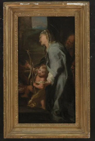 O jovem São João Batista com Elisabeth e Zacarias - Federico Barroci