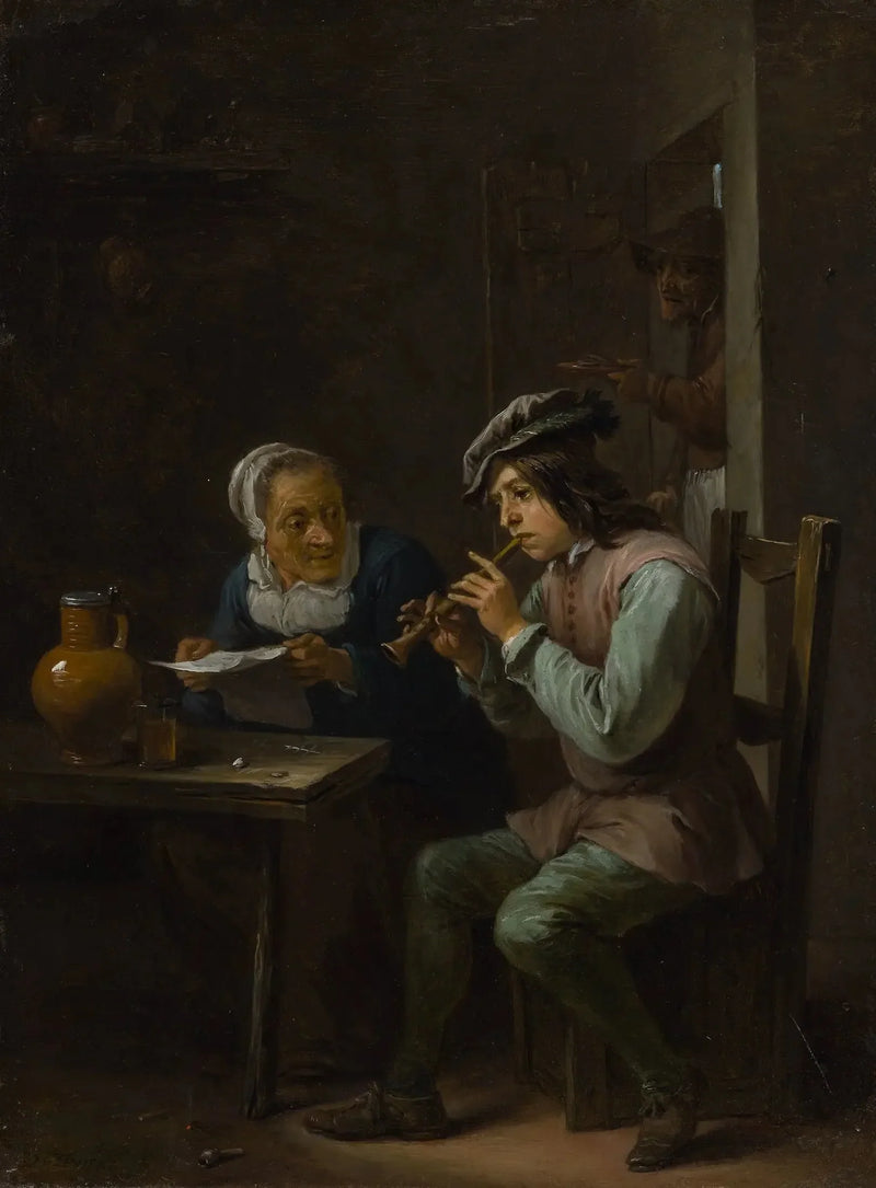 O flautista - David Teniers, o Jovem