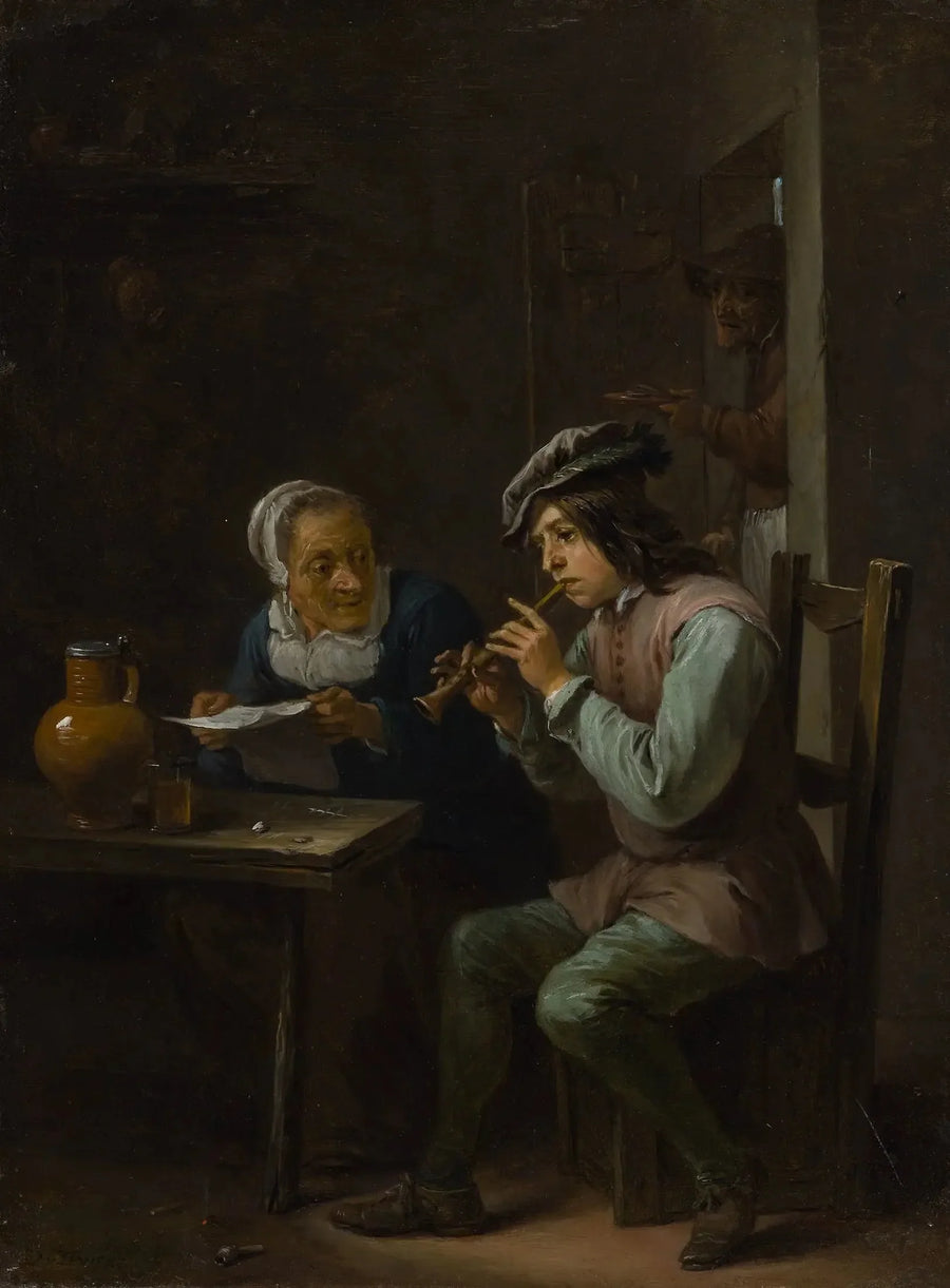 O flautista - David Teniers, o Jovem