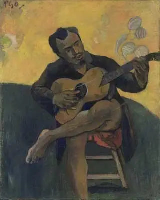 O Jogador de Guitarra, Retrato de Francisco Durrio - Paul Gauguin