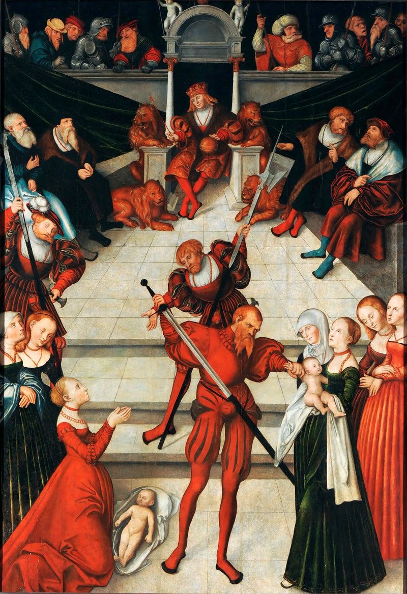 O julgamento de Salomão - Lucas Cranach, o Velho