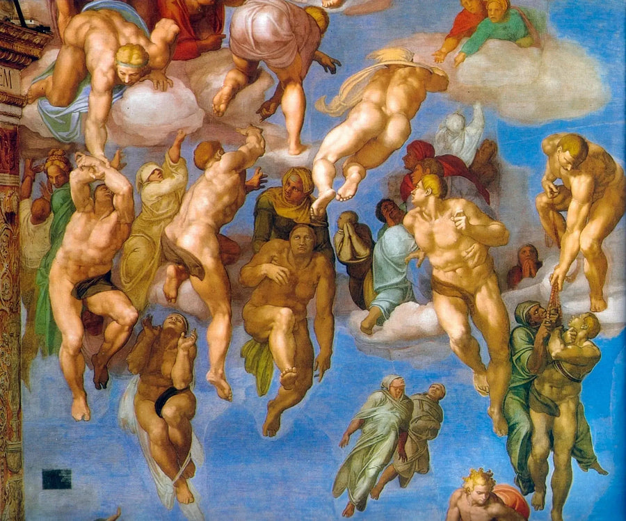 O Juízo Final, detalhe. - Michelangelo